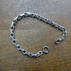 1970s Vintage 800 Silver Chain Bracelet